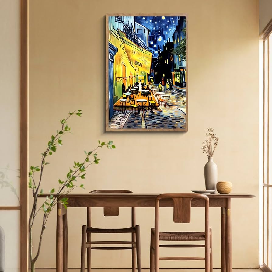 Amazon.co.jp: 阪画屋 ゴッホ 「夜のカフェテラス」風 アート